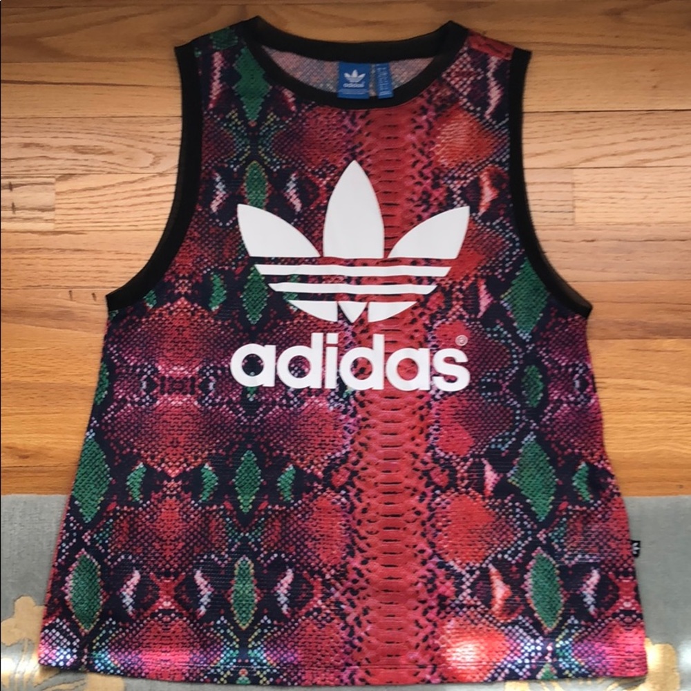 Adidas animal print tank top. Amazing!